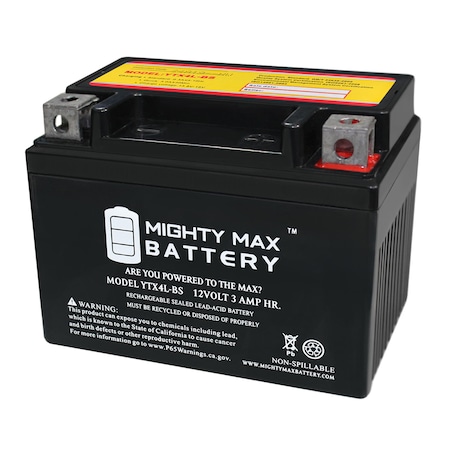 YTX4L-BS SLA Battery Replaces Honda 31500-GN2-679, 31500-GN2-679AH